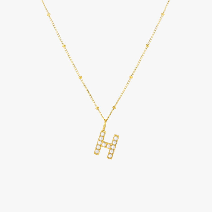 Pearl Initial Pendant Necklace