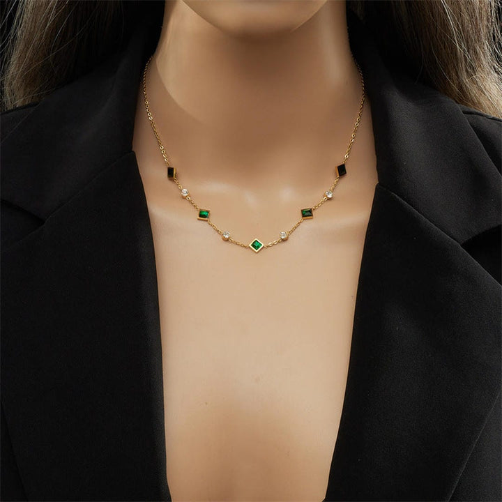 Royal Emerald Pendant Necklace