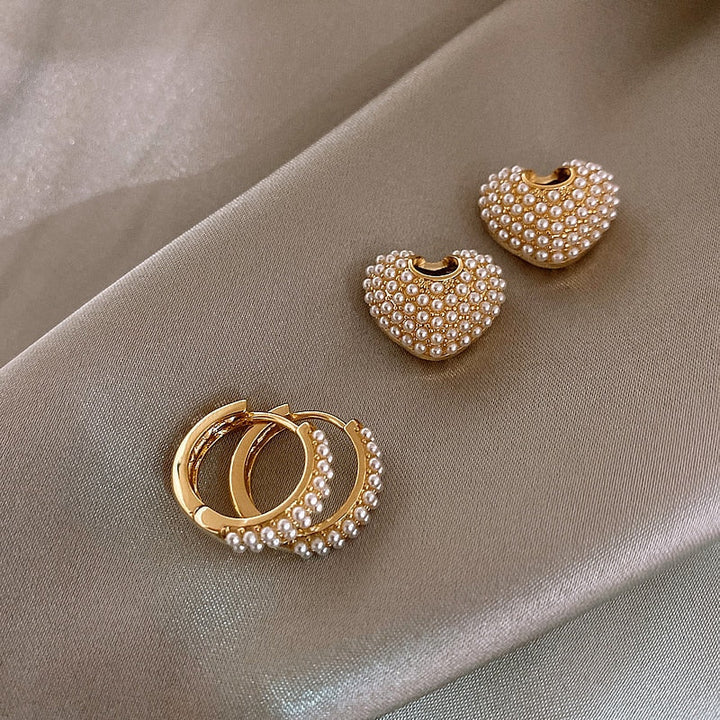 Pearl of Love Gold Earrings