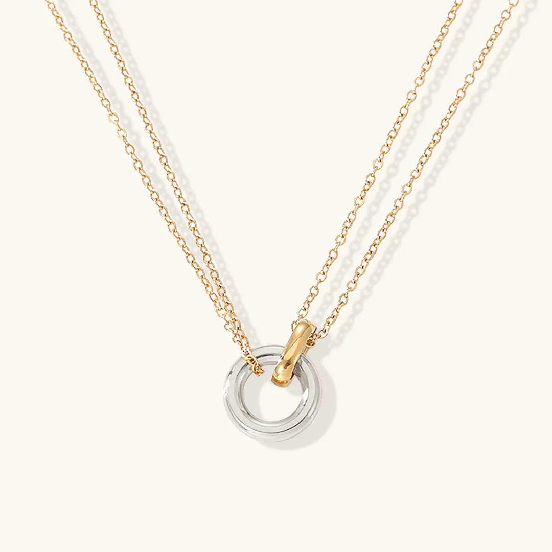 Dazzling Necklace With Ring Accent