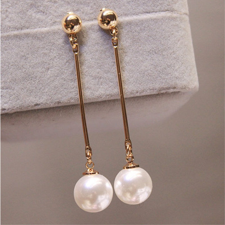 Luxury Dangling Earrings with Hand-Plaid Pearls
