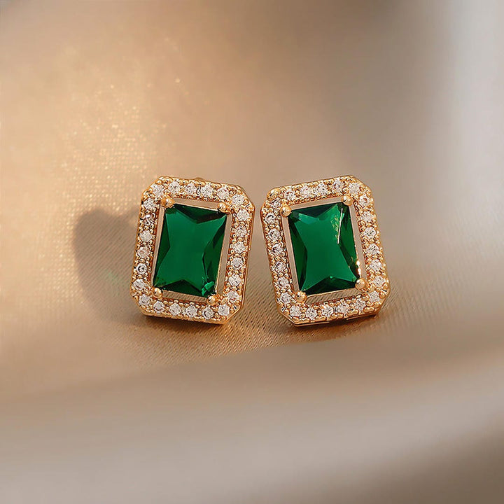 Emerald Gems Dangle Earrings