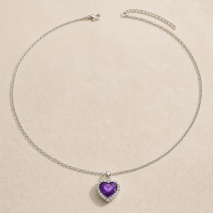 Heart Shape Halo Pendant Necklace