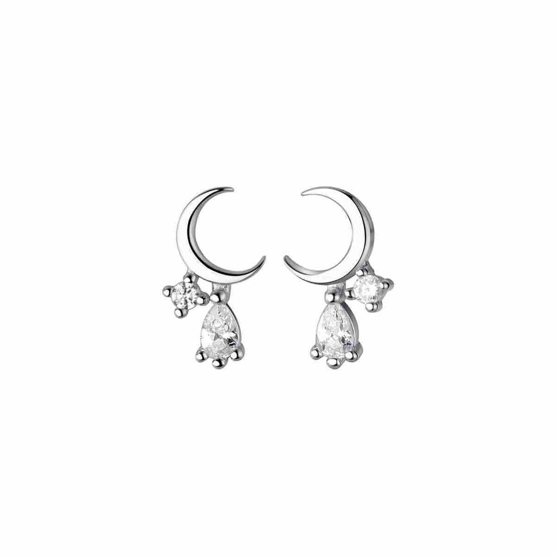 Crescent Moon Droplet Studs