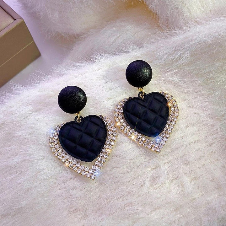 Black Heart Earrings