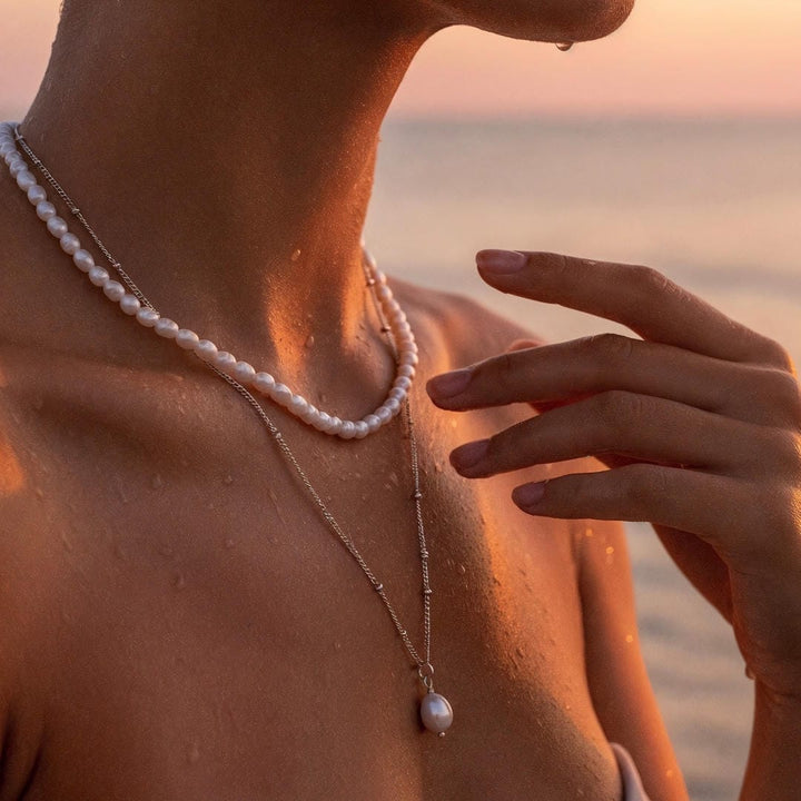 Radiant Pearl Harmony Necklace Set