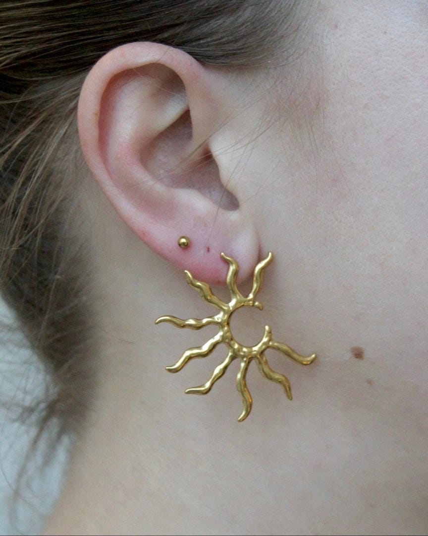 Sunburst Statement Stud Earrings