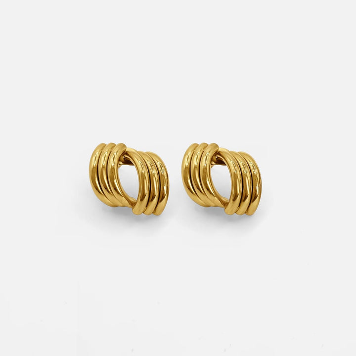Vintage Curved Gold Earring
