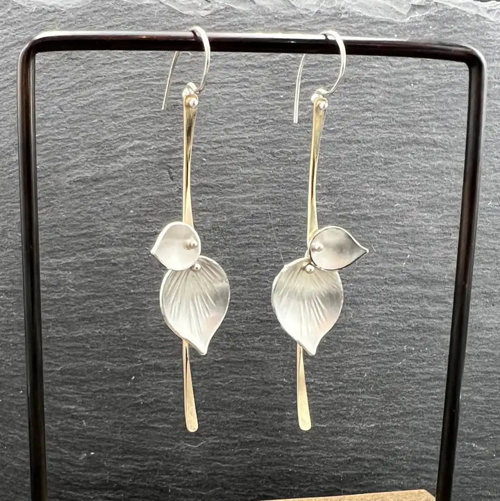 Silver Leaf Vintage Earrings