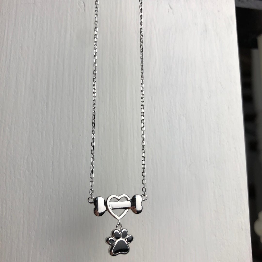 Dainty Dog Paw Stainless Steel Necklace