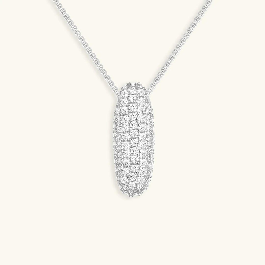Bubble Initial Crystals Necklace