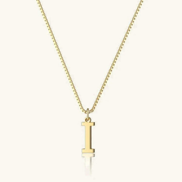 Vintage Letter Initial Gold Necklace