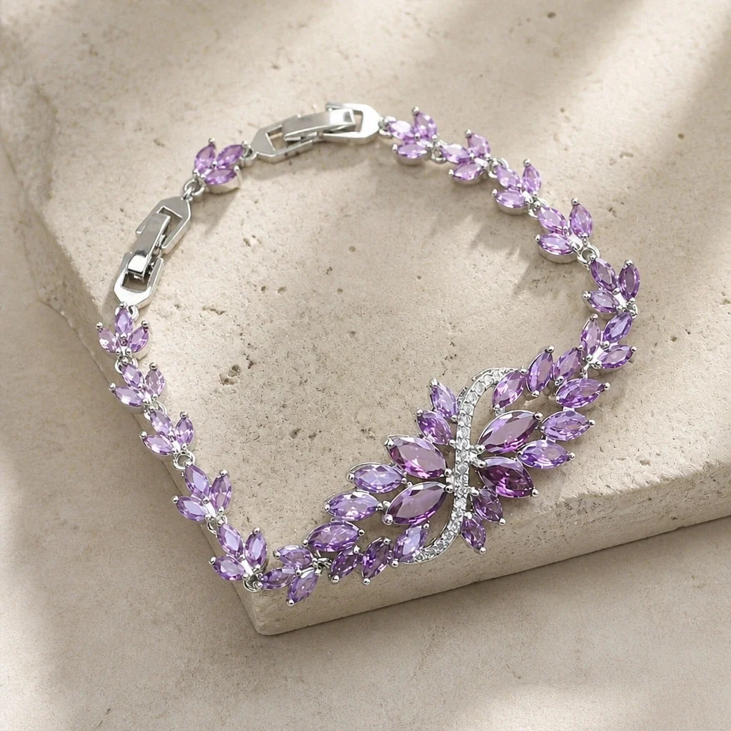 Infinity Leaf Silver Bracelet