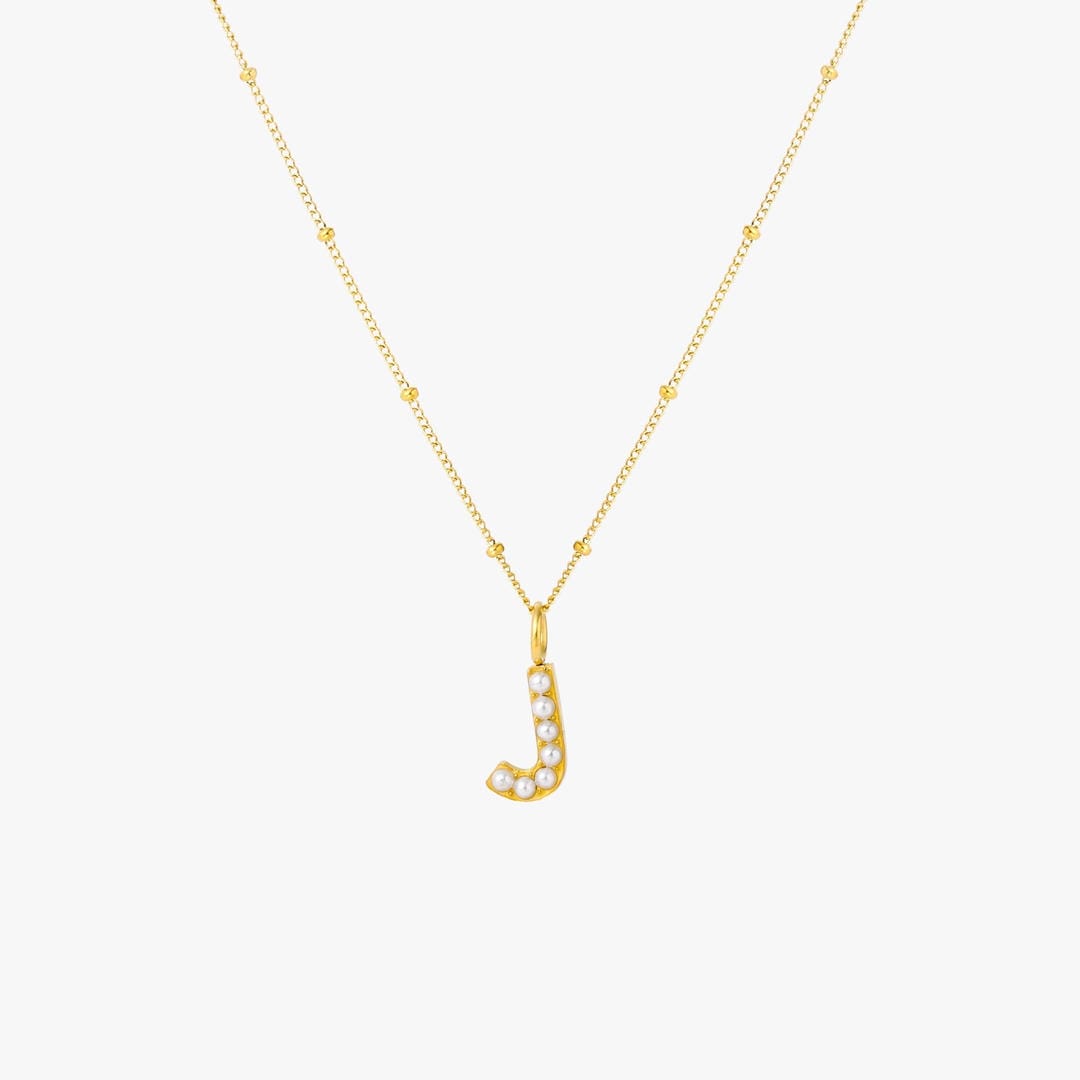 Pearl Initial Pendant Necklace