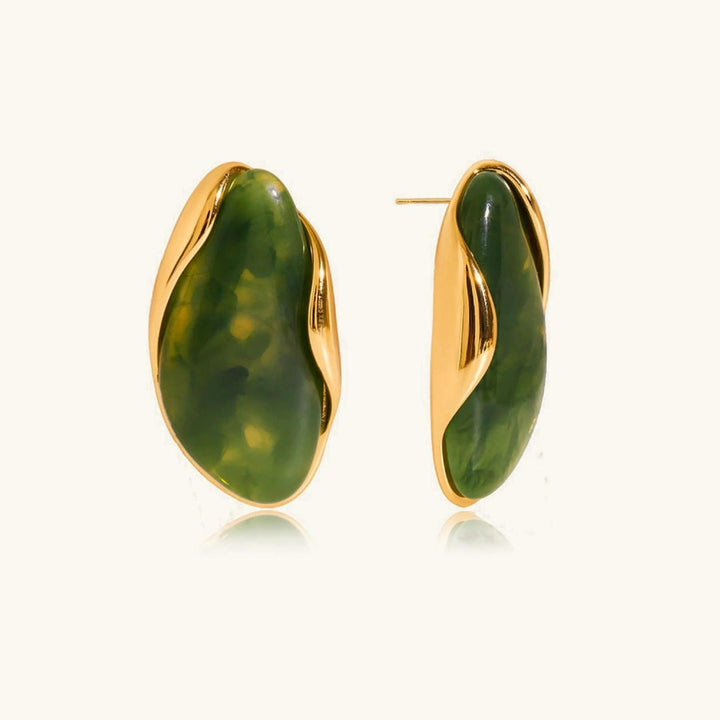 Timeless Polished Gemstone Earrings