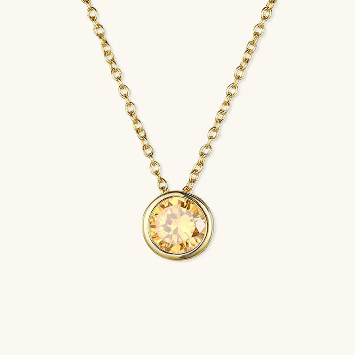 Radiant Gemstone Gold Chain