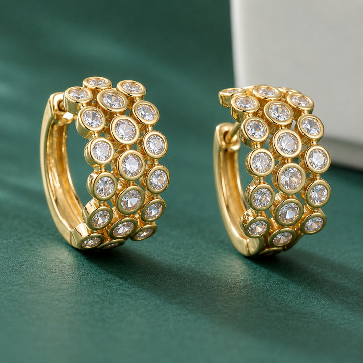 Luxury Zirconia Hoop Earrings