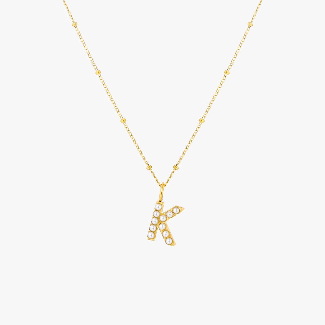 Pearl Initial Pendant Necklace