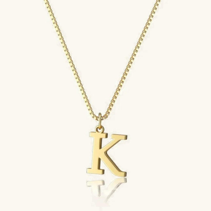 Vintage Letter Initial Gold Necklace