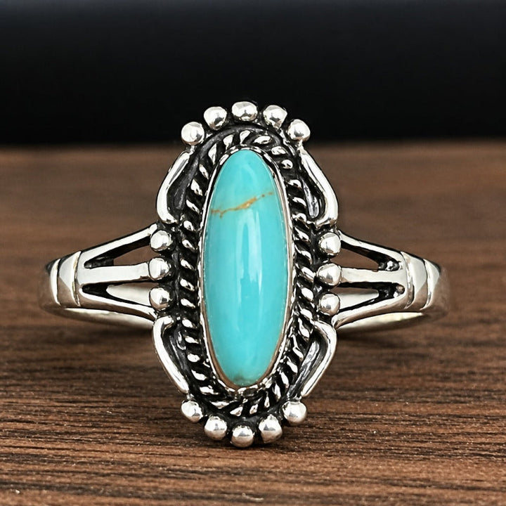 Lustrous Oval Turquoise Ring