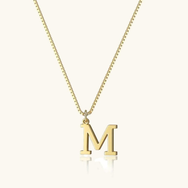 Vintage Letter Initial Gold Necklace