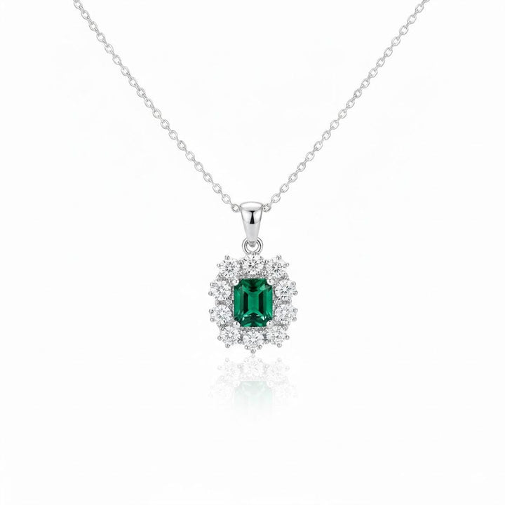 Vintage Emerald Crystal Necklace