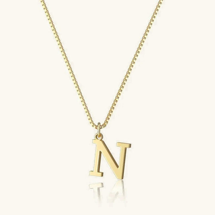 Vintage Letter Initial Gold Necklace