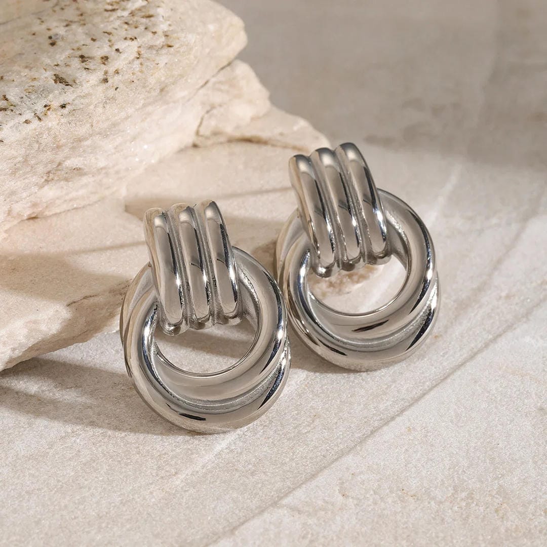 Lustrous Layered Hoop Earrings
