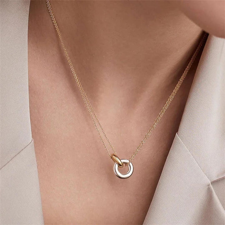 Dazzling Necklace With Ring Accent