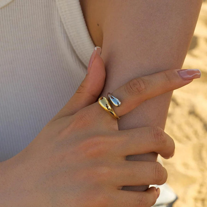 Radiant Teardrop Open Ring