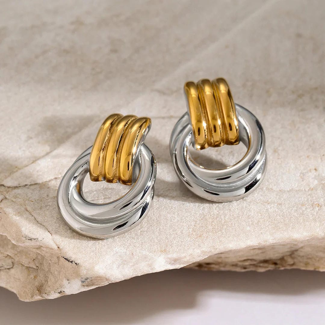 Lustrous Layered Hoop Earrings