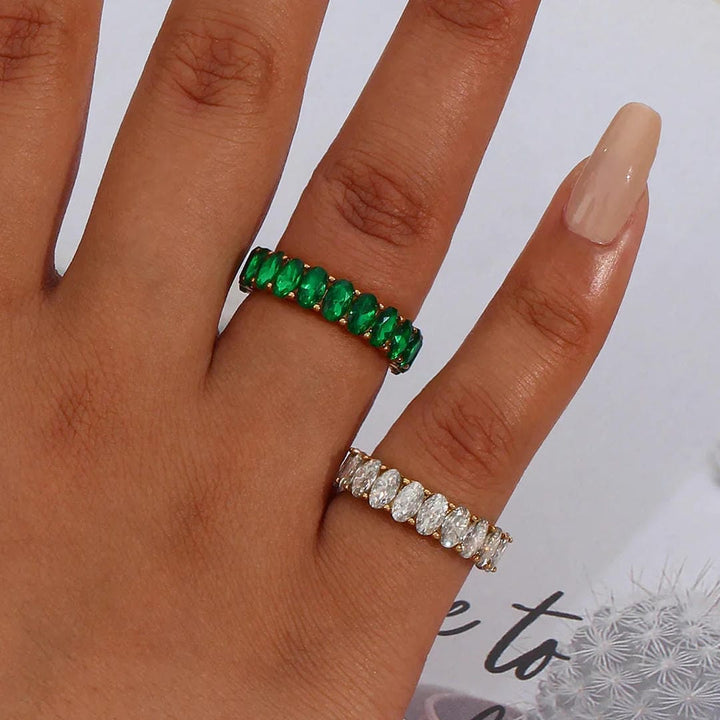 Crystals Simulant Gold Ring
