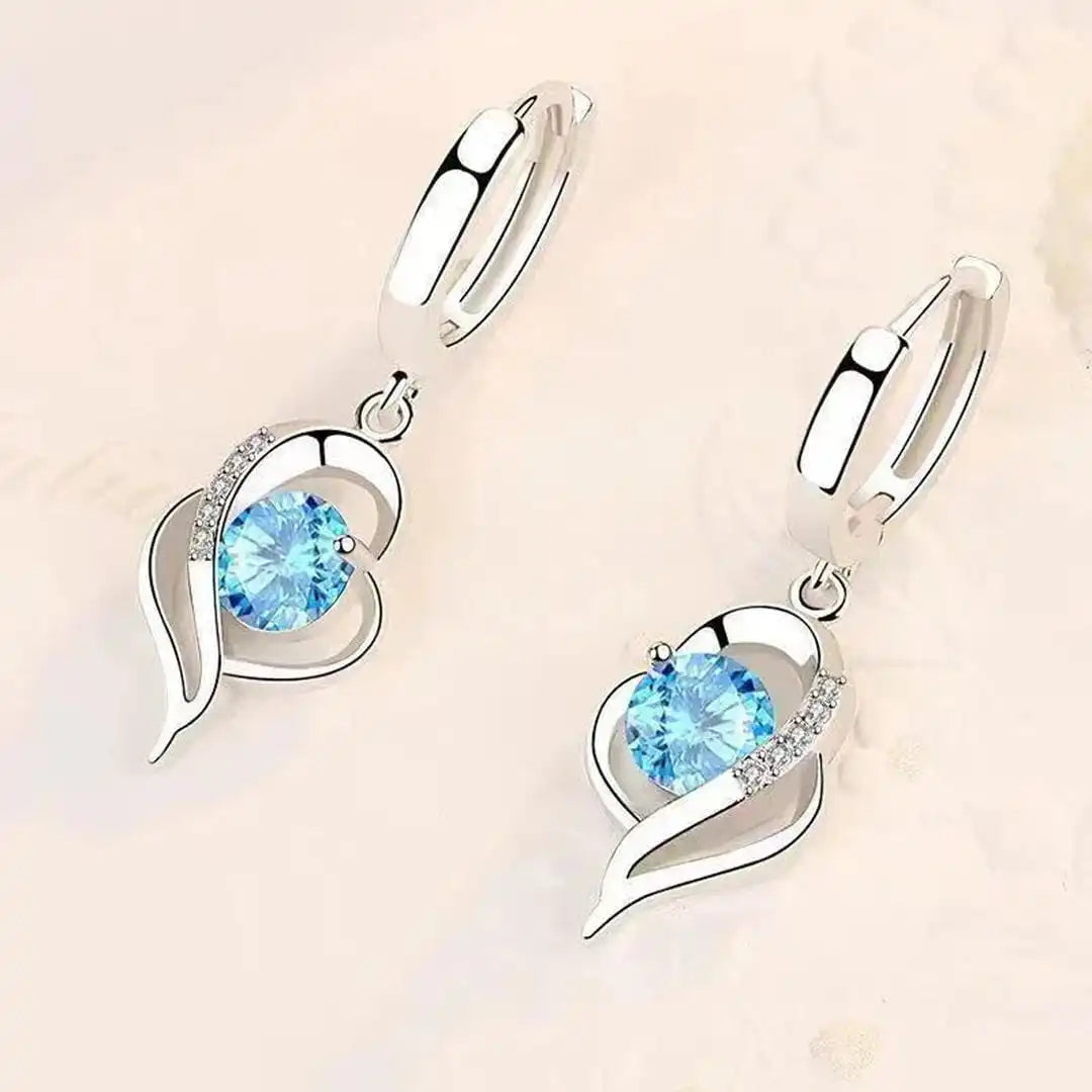 Eclipse Heart Drop Earrings