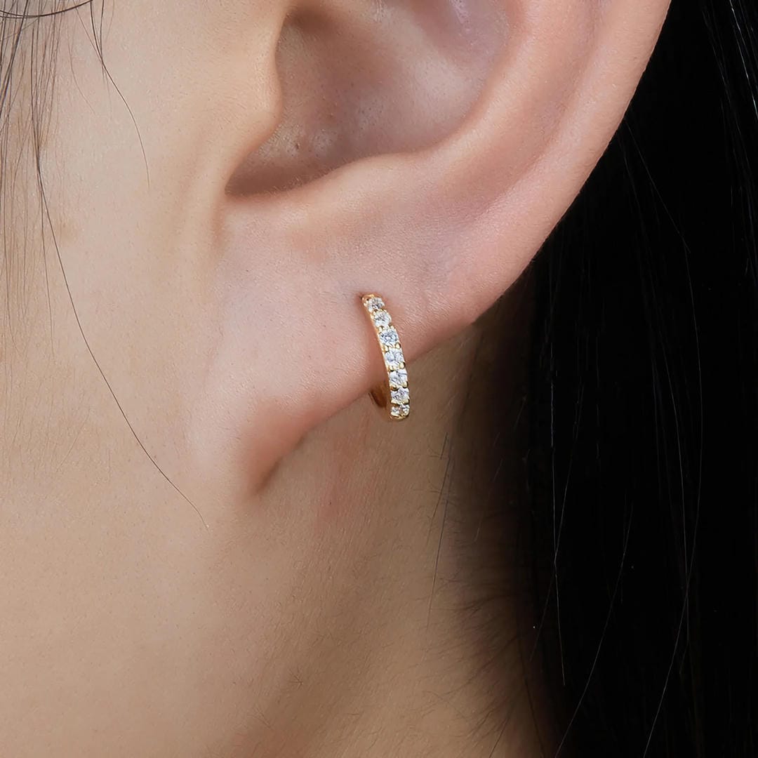 Elegant Huggie Gold Earrings