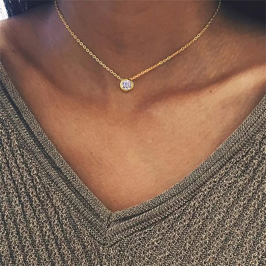 Radiant Gemstone Gold Chain