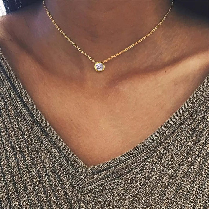 Radiant Gemstone Gold Chain
