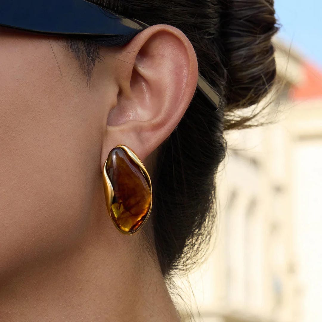Timeless Polished Gemstone Earrings