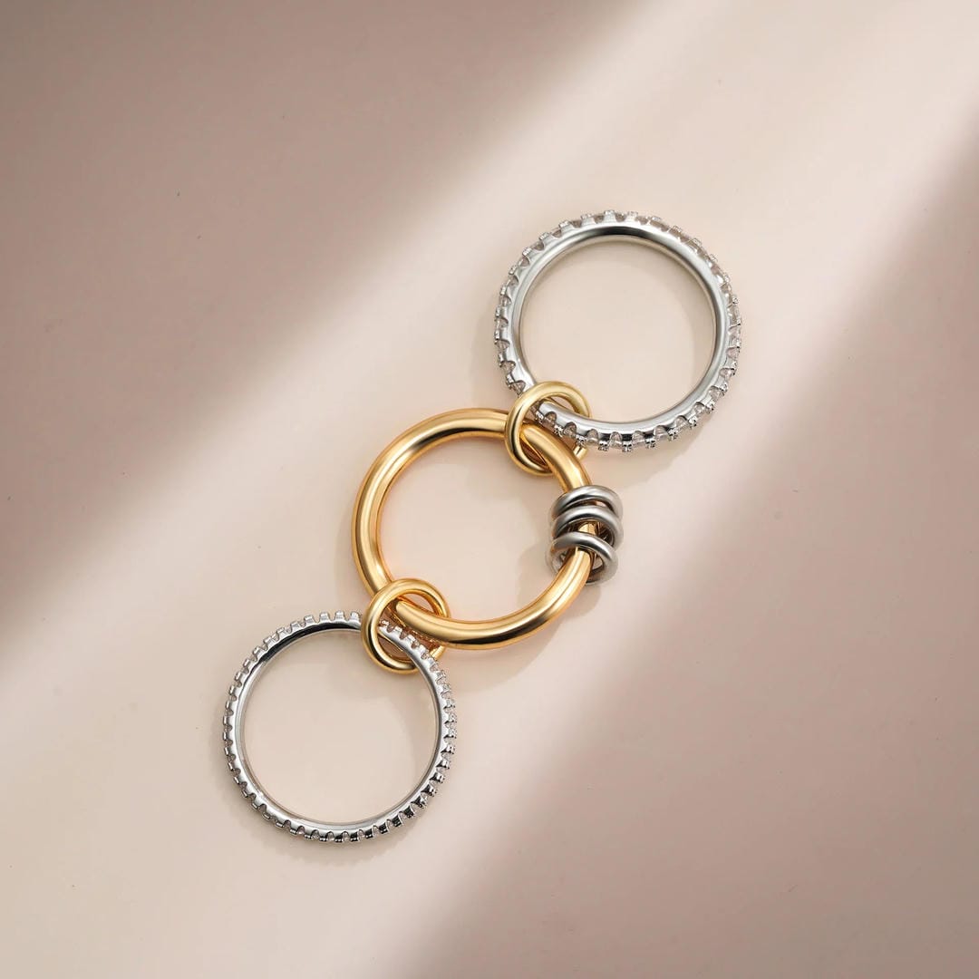 Majestic Stacked Crystals Ring