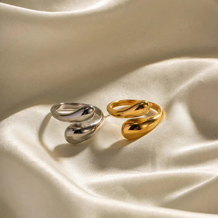 Radiant Teardrop Open Ring