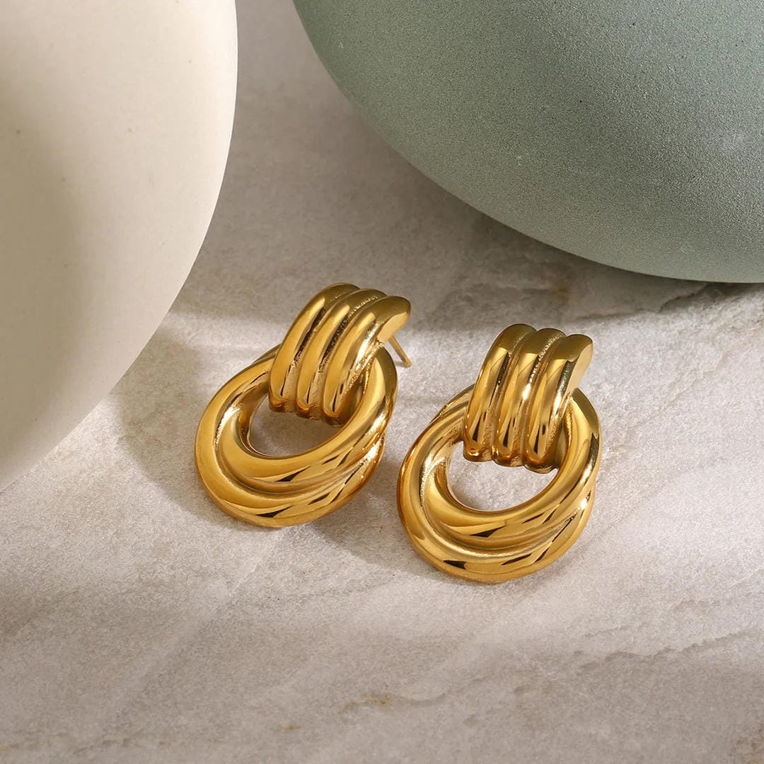 Lustrous Layered Hoop Earrings