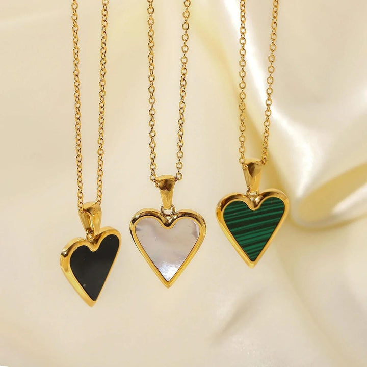 Gleaming Heart Pendant Necklace