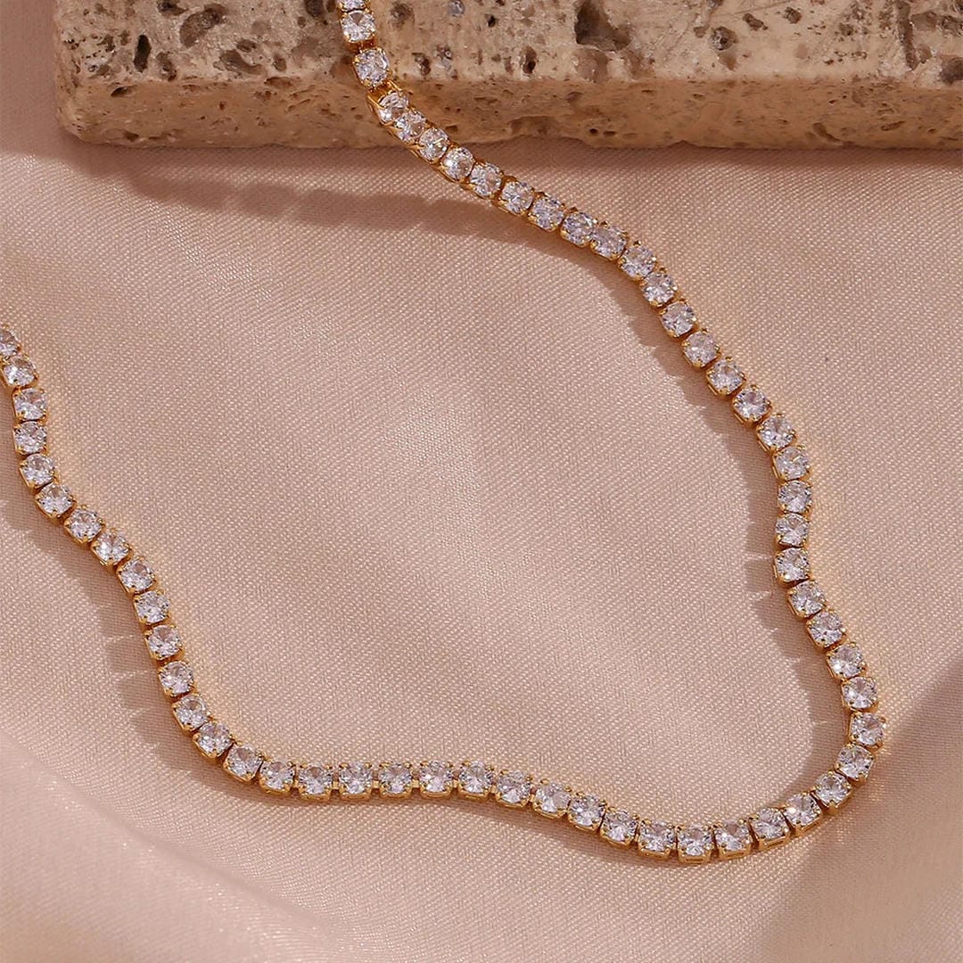 Dazzling Crystals Tennis Necklace