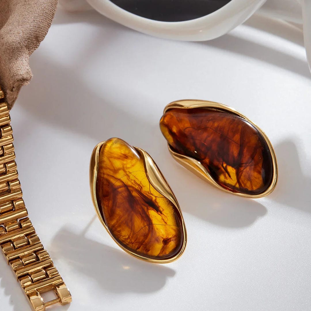 Timeless Polished Gemstone Earrings