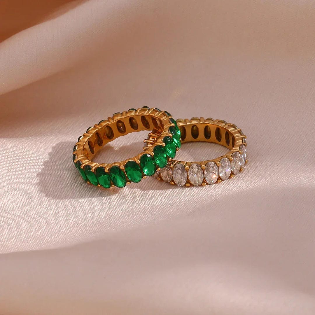 Crystals Simulant Gold Ring