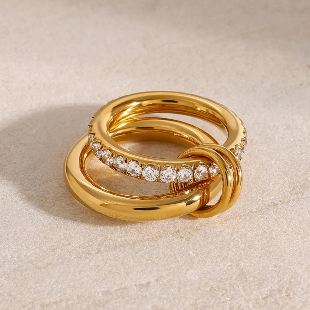 Dazzling Multi Layer Alison Crystals Ring