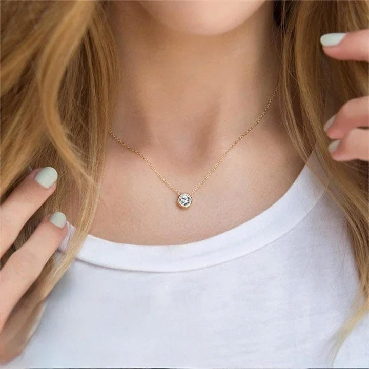 Radiant Gemstone Gold Chain