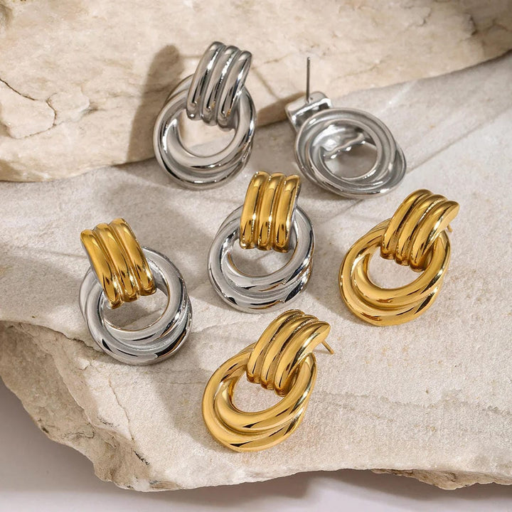 Lustrous Layered Hoop Earrings