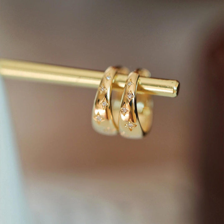 Luxury Gold Silver Earrings
