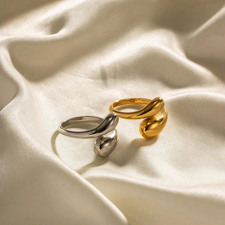 Radiant Teardrop Open Ring