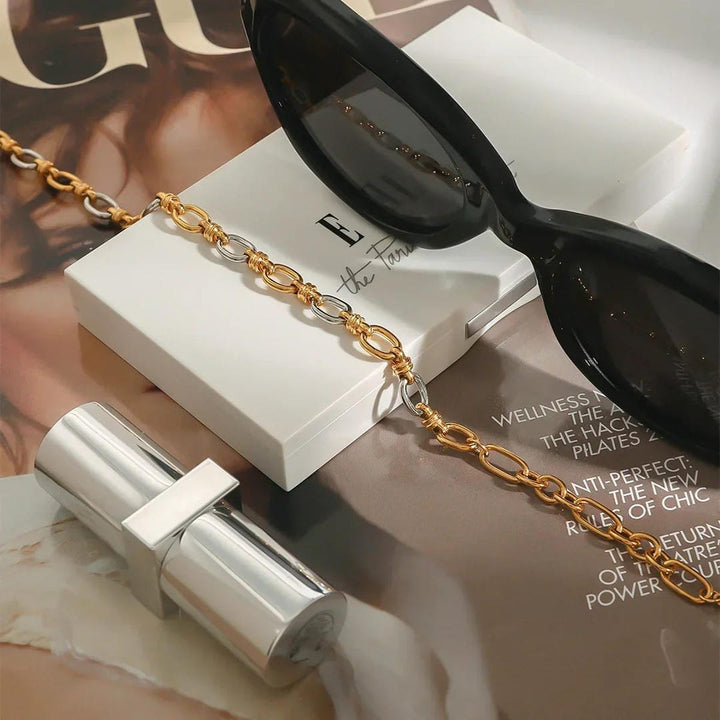 Two Tone Gold Sleek Bracelet